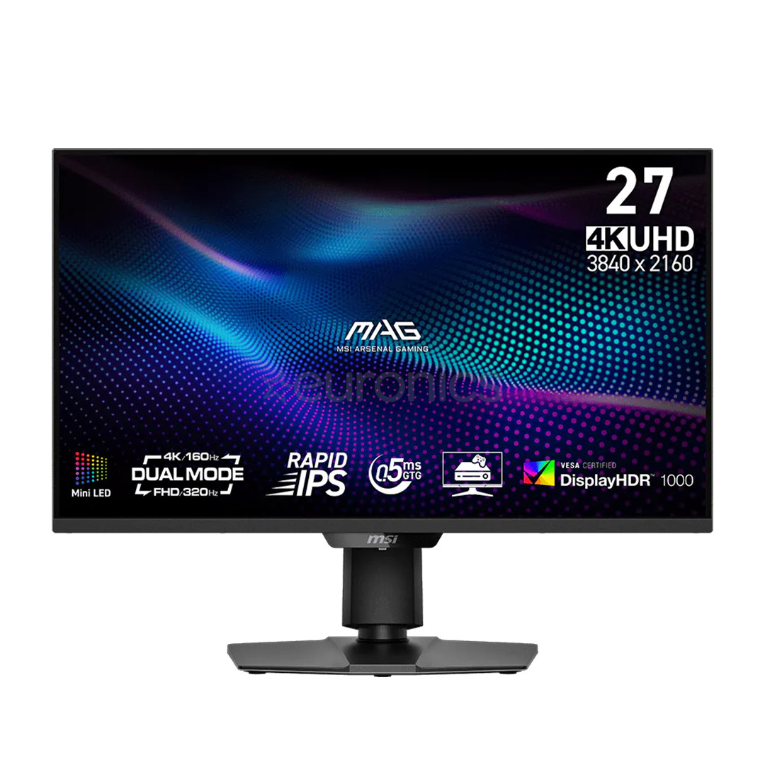 MSI MAG 274UPDF E16M, 27'', 4K UHD, Mini-LED, 160 Гц, черный - Монитор