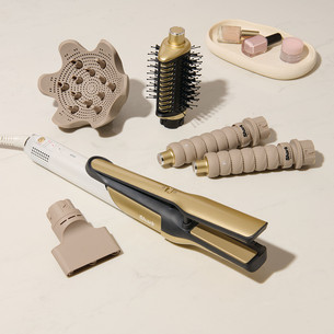 Shark Glam, curly & coily, kuldne - Juuste kujundamise seade