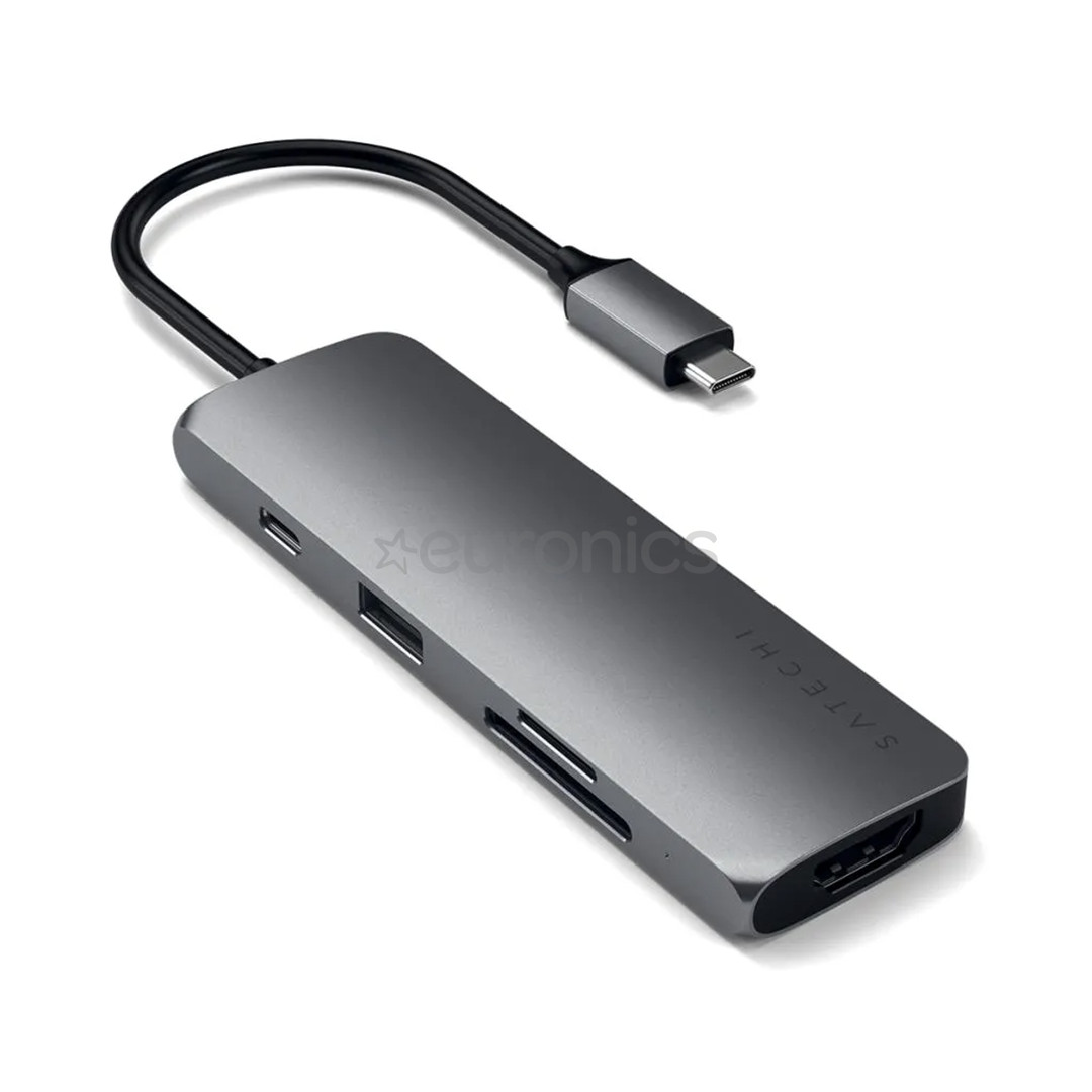 Satechi USB-C Multiport Pro Adapter, USB-A, USB-C, HDMI, SD, microSD, hall - Adapter
