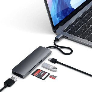 Satechi USB-C Multiport Pro Adapter, USB-A, USB-C, HDMI, SD, microSD, hall - Adapter