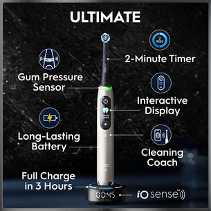 Braun Oral-B iO 10, Gold Edition, must/kuldne - Elektriline hambahari