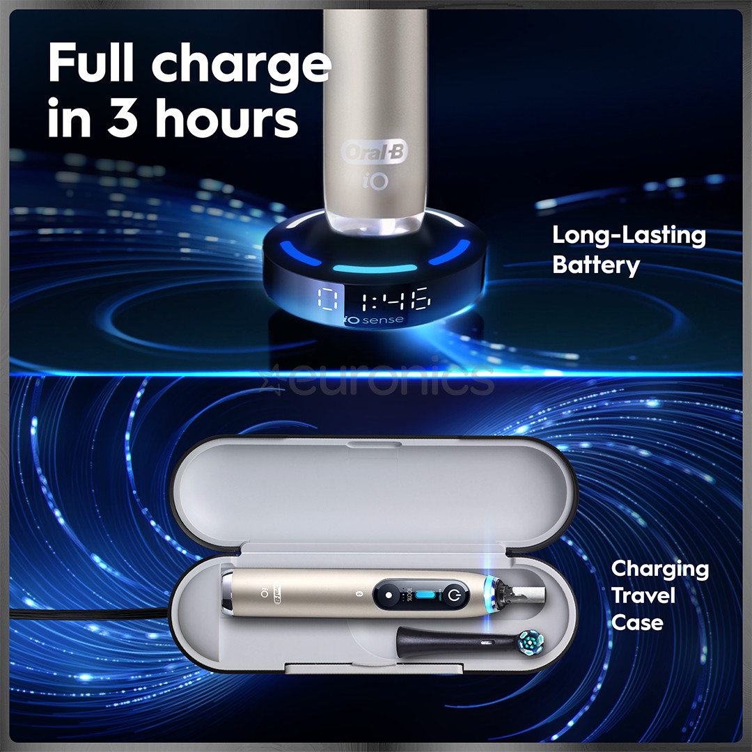 Braun Oral-B iO 10, Gold Edition, must/kuldne - Elektriline hambahari