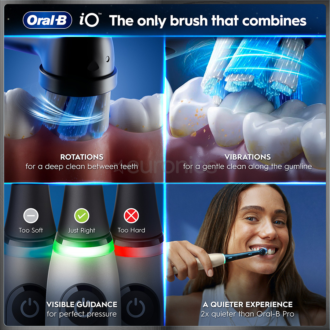 Braun Oral-B iO 10, Gold Edition, must/kuldne - Elektriline hambahari