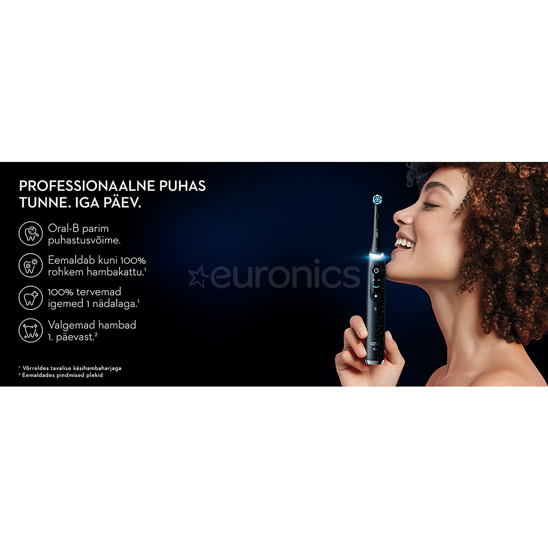 Braun Oral-B iO 10, Gold Edition, must/kuldne - Elektriline hambahari