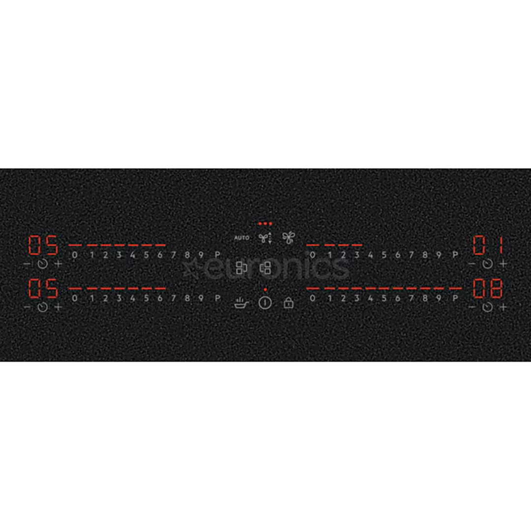 AEG 7000 Series SaphirMatt® Hob2Hood, laius 80 cm, must - Integreeritav induktsioonpliidiplaat õhupuhastiga