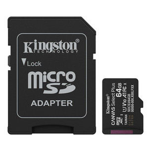 Kingston Canvas Select Plus, UHS-I, microSD, 64 GB, must - Mälukaart SDCS3/64GB