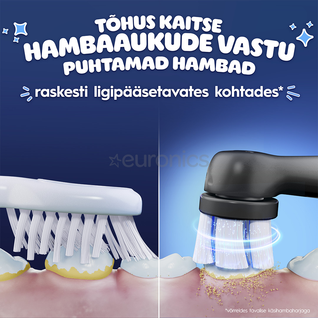 Braun Oral-B iO Kids, Marvel Spiderman, must - Elektriline hambahari + vutlar