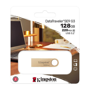 Kingston DataTraveler SE9 G3, 128 GB, gold - USB Flash Drive