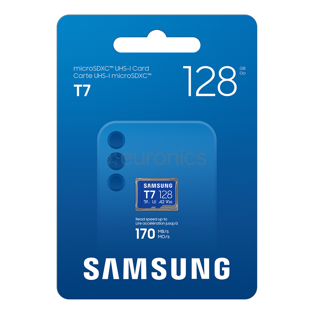 Samsung microSD Card T7, 128 GB, UHS-I, sinine - Mälukaart