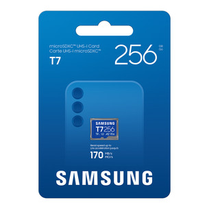 Samsung microSD Card T7, 256 GB, UHS-I, sinine - Mälukaart