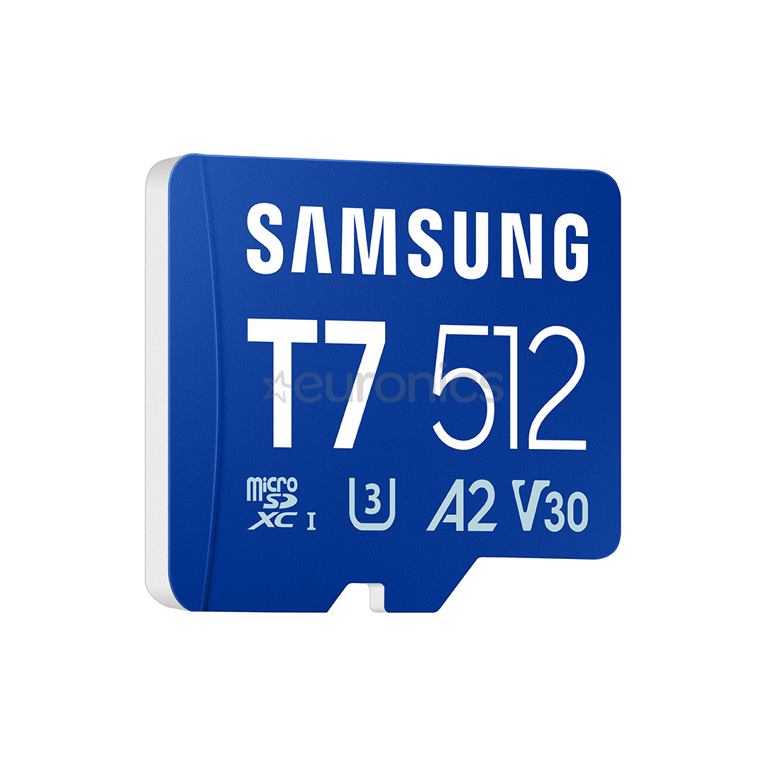 Samsung microSD Card T7, 512 GB, UHS-I, sinine - Mälukaart