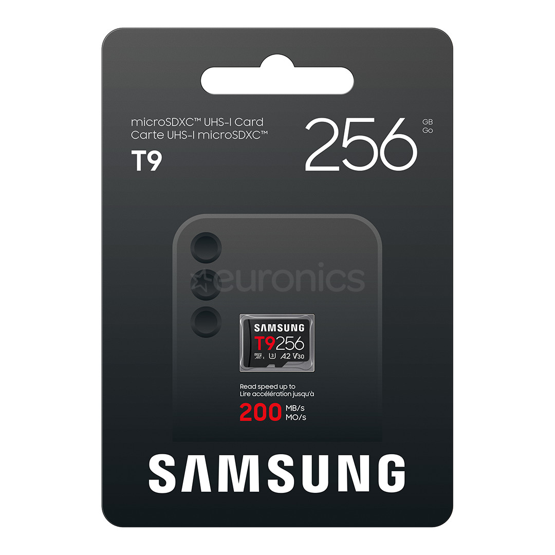 Samsung microSD Card T9, 256 GB, UHS-I, must - Mälukaart