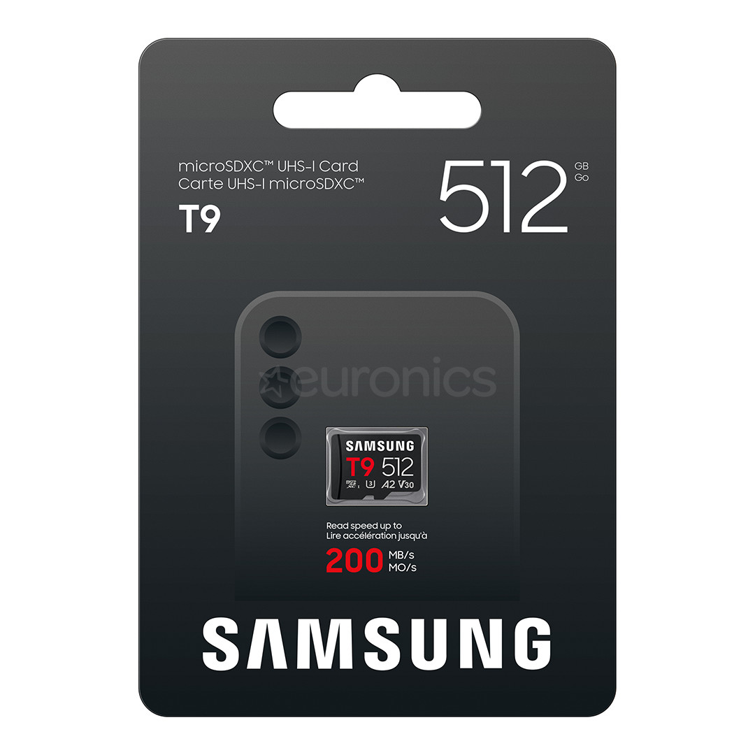 Samsung microSD Card T9, 512 GB, UHS-I, must - Mälukaart