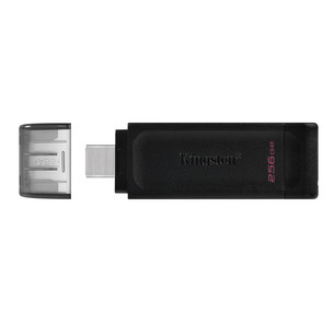 Kingston DataTraveler 70, USB-C, 256 GB, must - Mälupulk