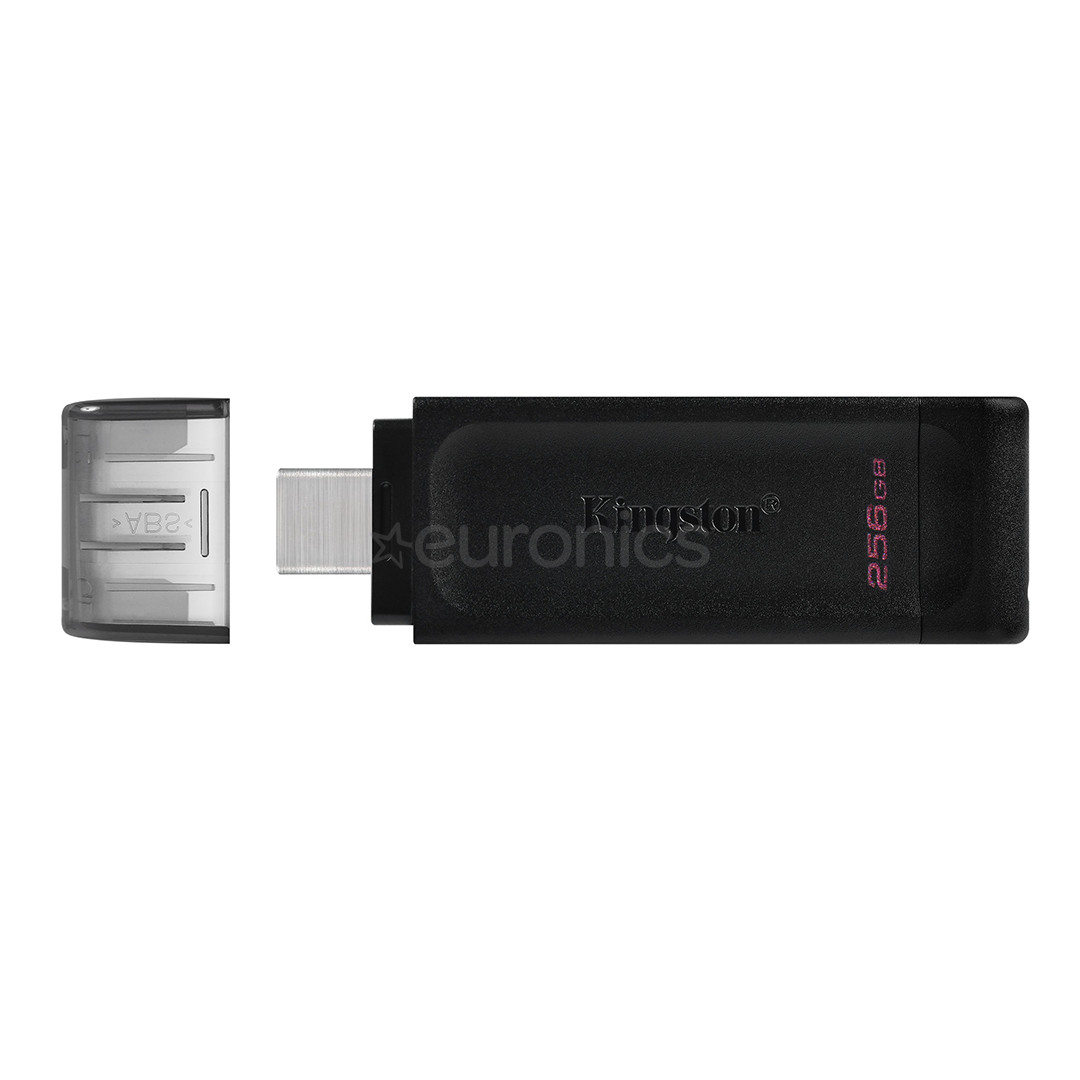 Kingston DataTraveler 70, USB-C, 256 GB, must - Mälupulk