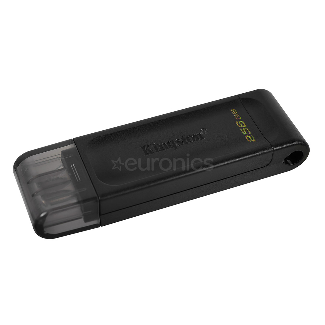 Kingston DataTraveler 70, USB-C, 256 GB, must - Mälupulk
