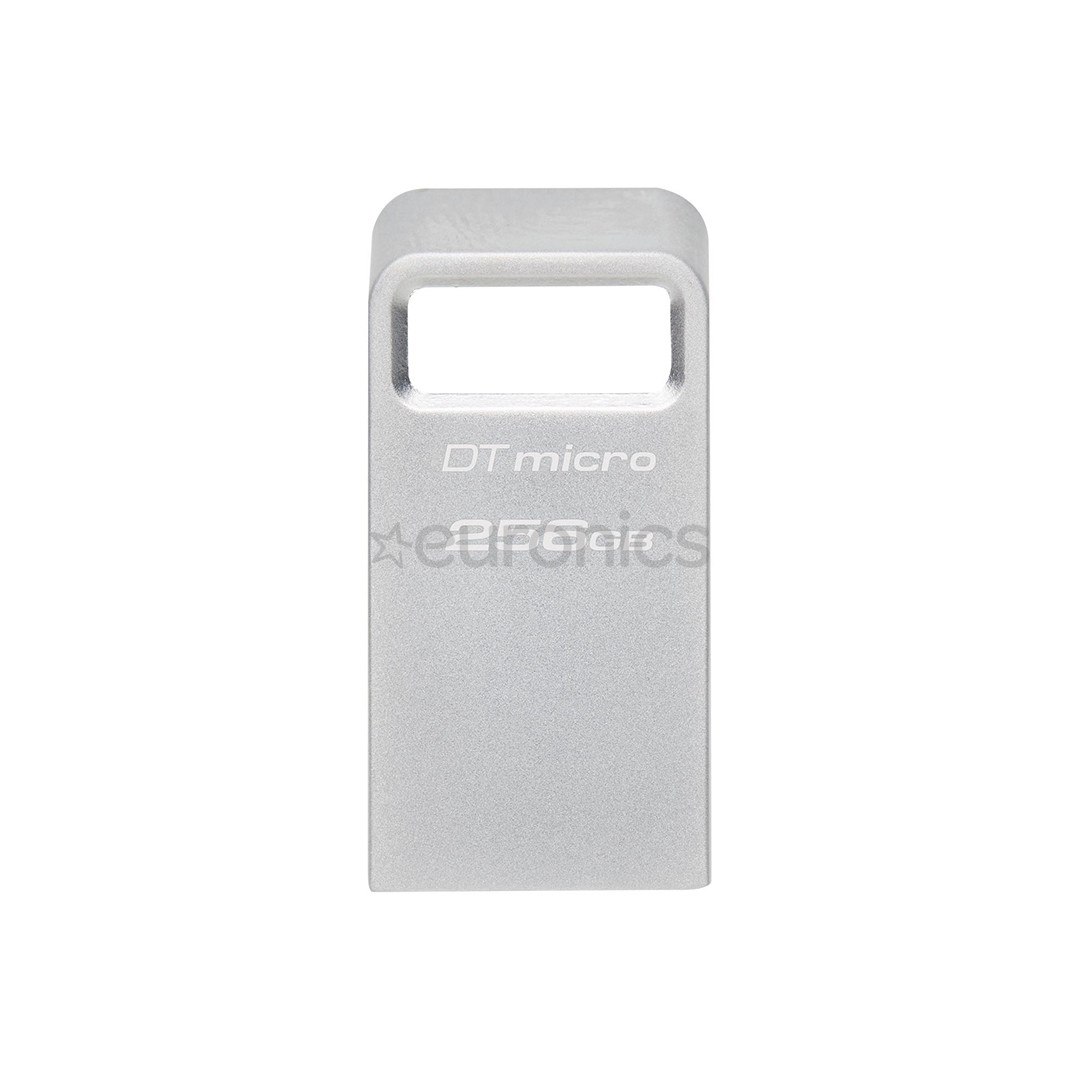 Kingston DataTraveler Micro, 256 GB, silver - USB flash drive