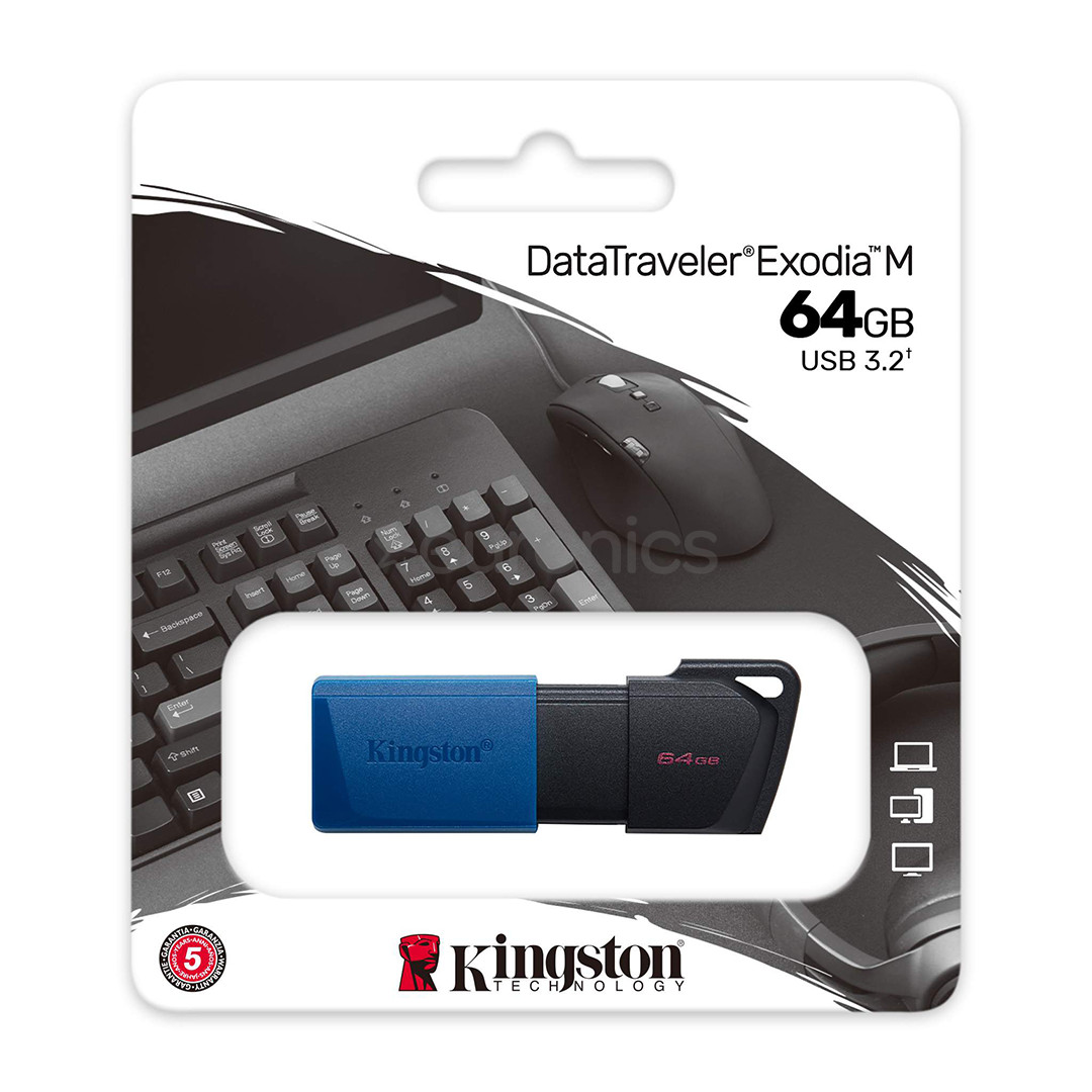 Kingston DataTraveler Exodia M, 64 GB, blue - USB flash drive