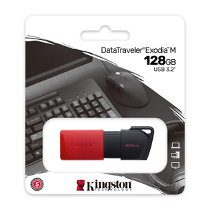Kingston DataTraveler Exodia M, 128 GB, red - USB flash drive