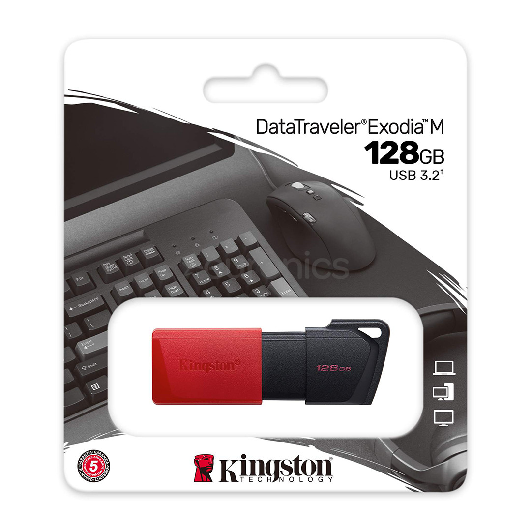 Kingston DataTraveler Exodia M, 128 GB, red - USB flash drive