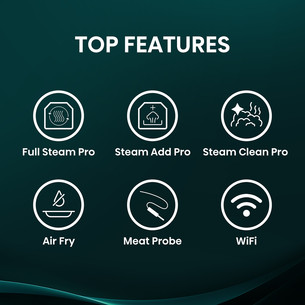 Hisense Hi8, 77 L, black - Built-in steam oven