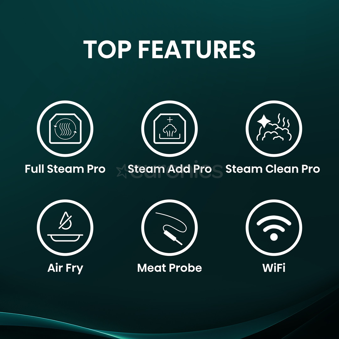 Hisense Hi8, 77 L, black - Built-in steam oven