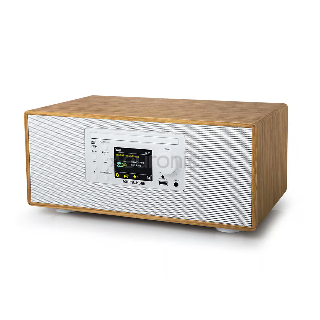 Muse M-695 DBTW, CD/FM/DAB+, pruun/valge - Muusikakeskus