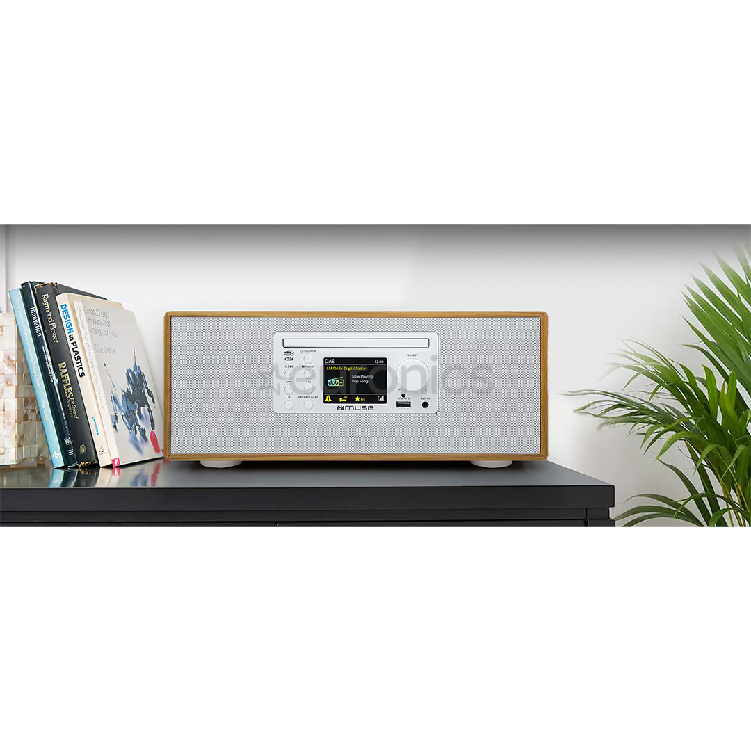 Muse M-695 DBTW, CD/FM/DAB+, pruun/valge - Muusikakeskus