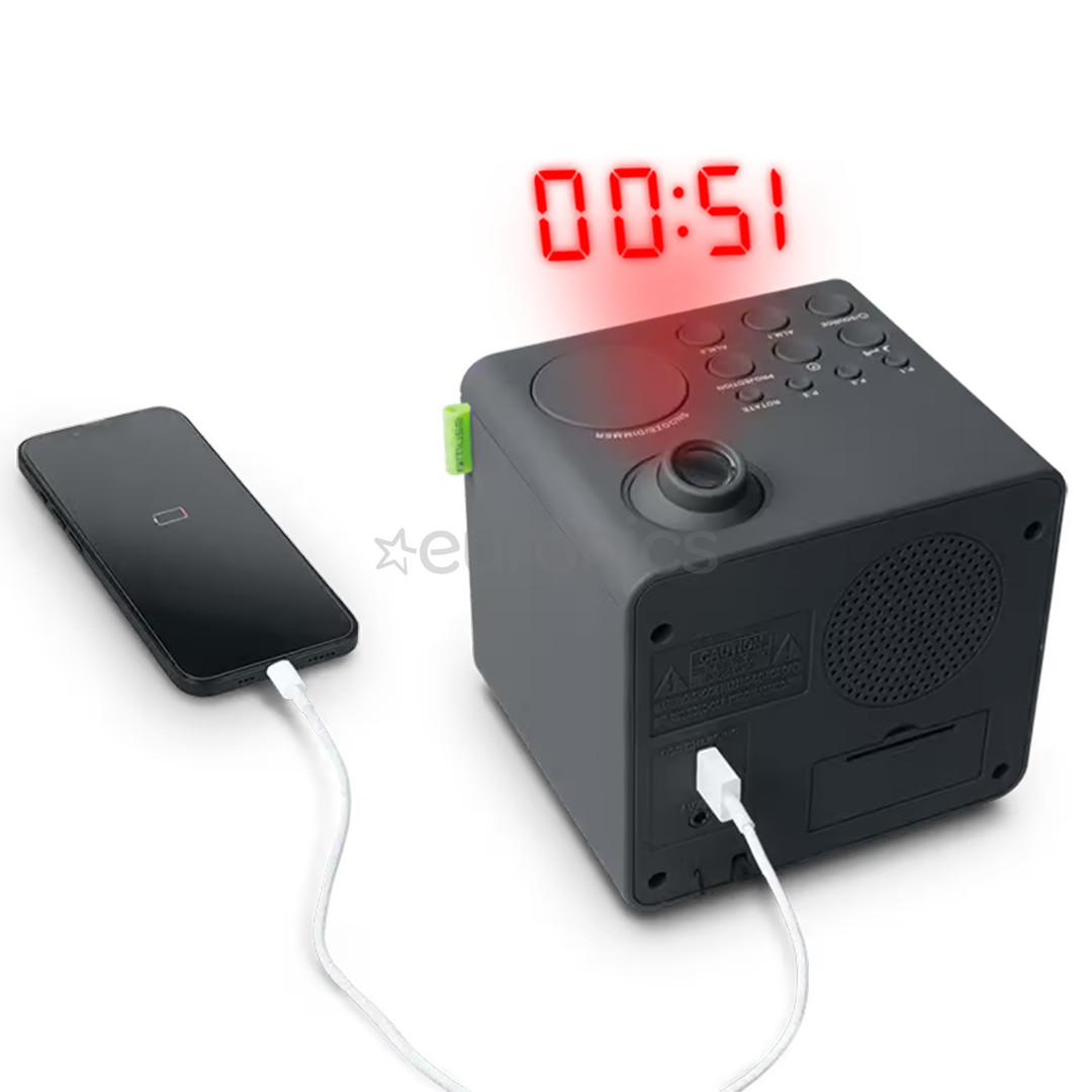 Muse M-189 P, must - Kellraadio