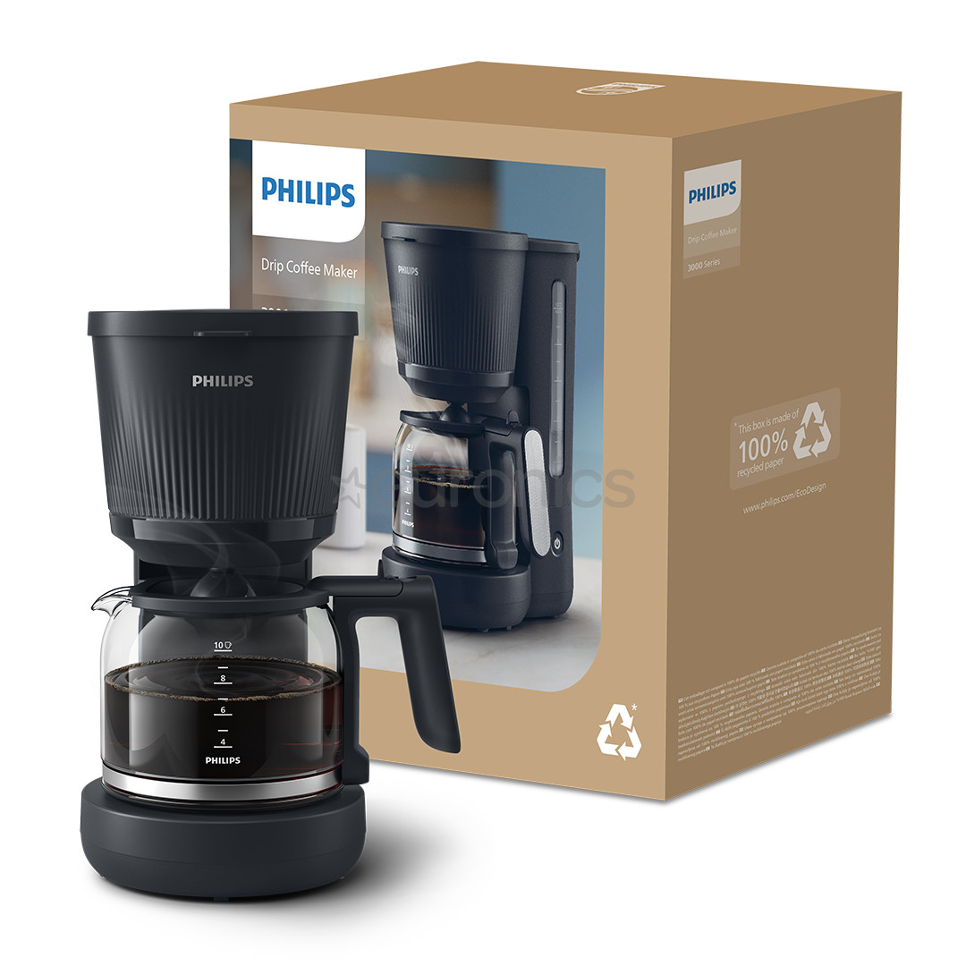 Philips 3000 Series, черный - Капельная кофеварка