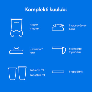 Nutribullet Pro, 900 Вт, 0,95 л, золотистый - Блендер