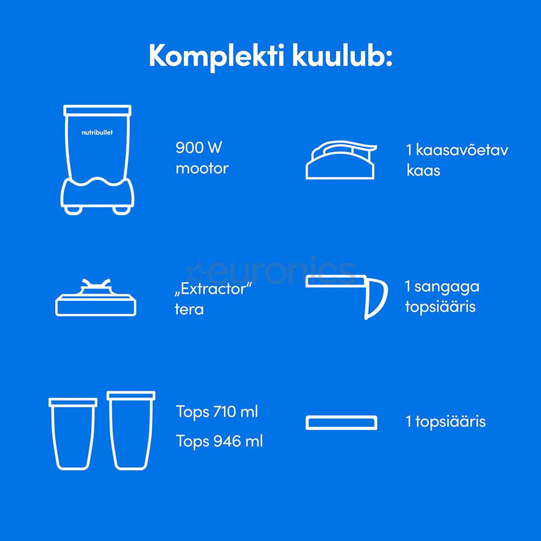 Nutribullet Pro, 900 Вт, 0,95 л, золотистый - Блендер