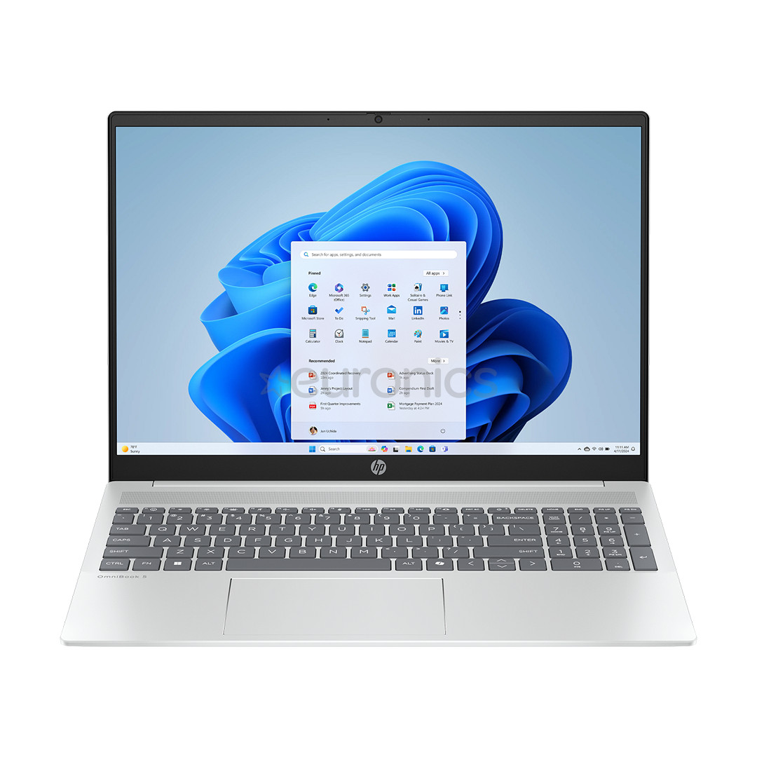 HP OmniBook 5, 16'', WUXGA, OLED, i5, 16 GB, 512 GB, ENG, glacier silver - Notebook C22MZEA#B1R