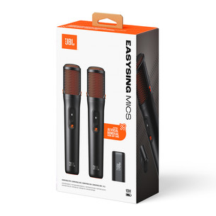 JBL EasySing Mics, must - Juhtmevaba mikrofon