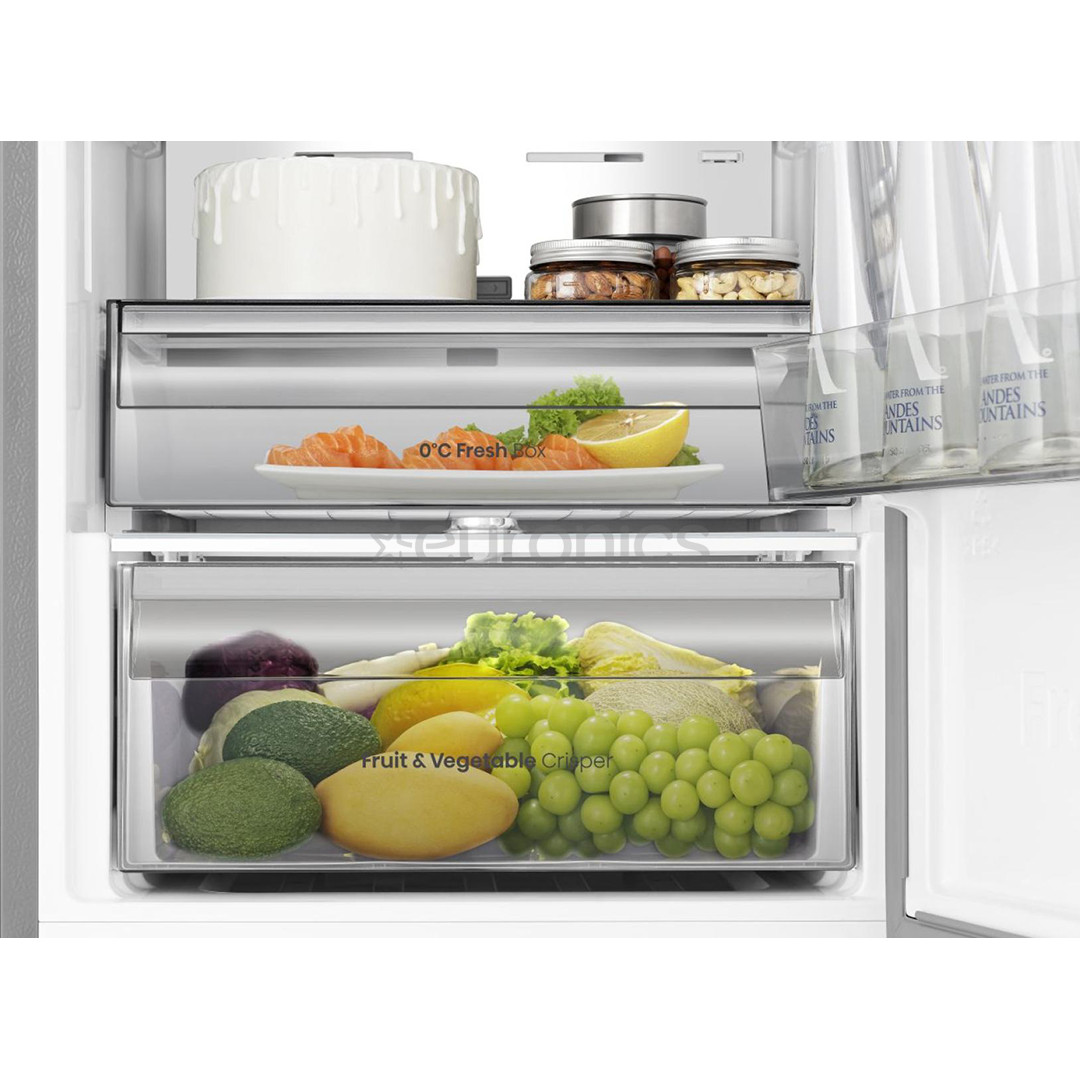 Hisense Hi3, Total No Frost, 330 L, height 186 cm, stainless steel - Refrigerator