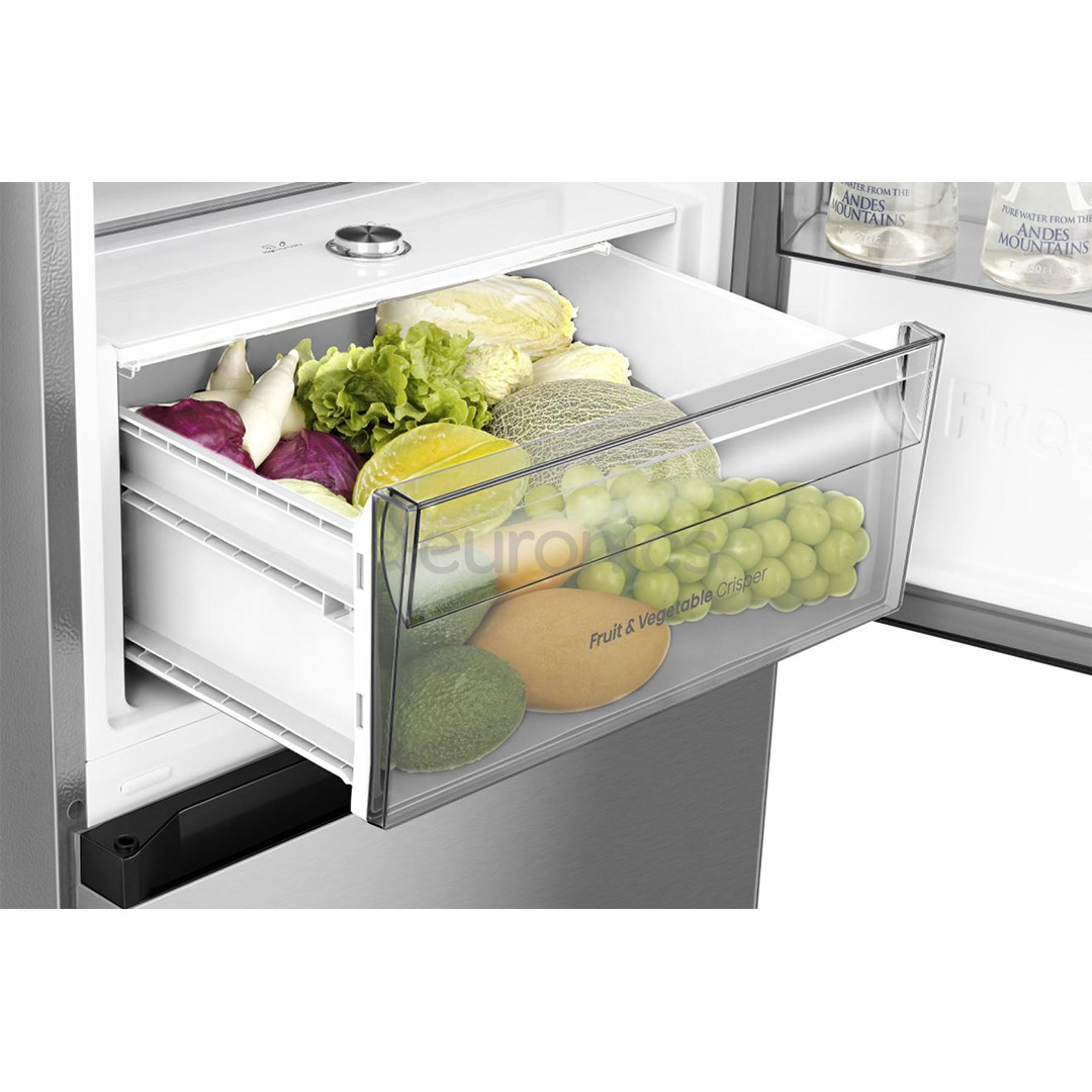 Hisense Hi3, Total No Frost, 330 L, height 186 cm, stainless steel - Refrigerator