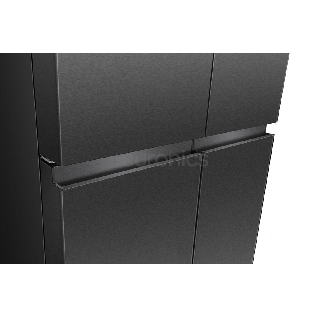 Hisense, Total No Frost, 647 L, kõrgus 179 cm, must roostevaba teras - SBS-külmik