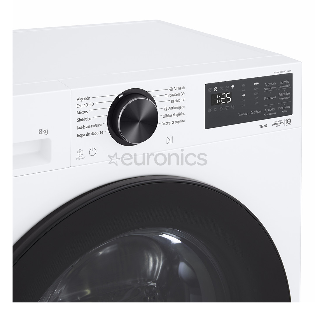 LG, 8 kg, depth 47.5 cm, 1200 rpm - Front load washing machine
