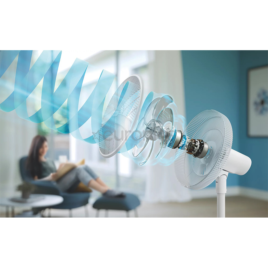 Philips 2000 Series, valge/hall - Põrandaventilaator