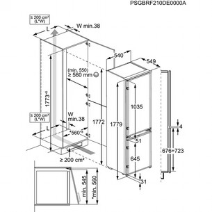 Electrolux 600, Low Frost, 271 L, kõrgus 178 cm - Integreeritav külmik