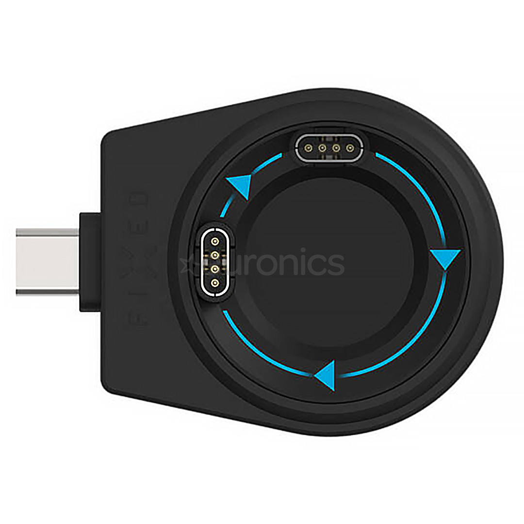 Fixed USB-C Charging Adapter, Garmin Smart Watch, black - Charger