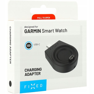 Fixed USB-C Charging Adapter, Garmin Smart Watch, black - Charger