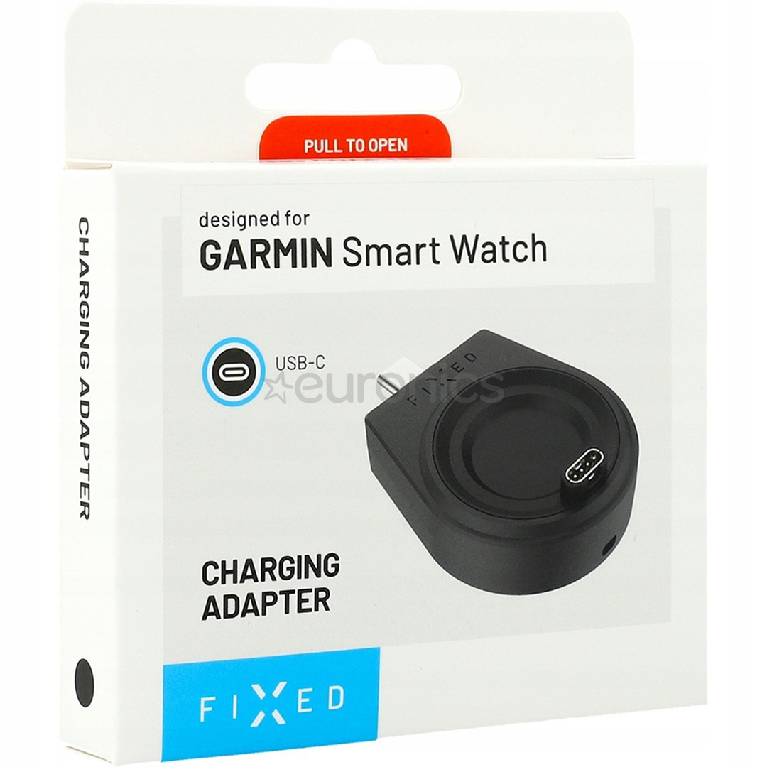 Fixed USB-C Charging Adapter, Garmin Smart Watch, black - Charger