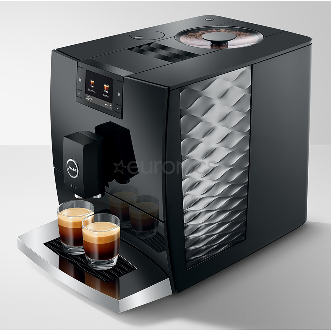 JURA C9 Piano Black (EA), must - Espressomasin