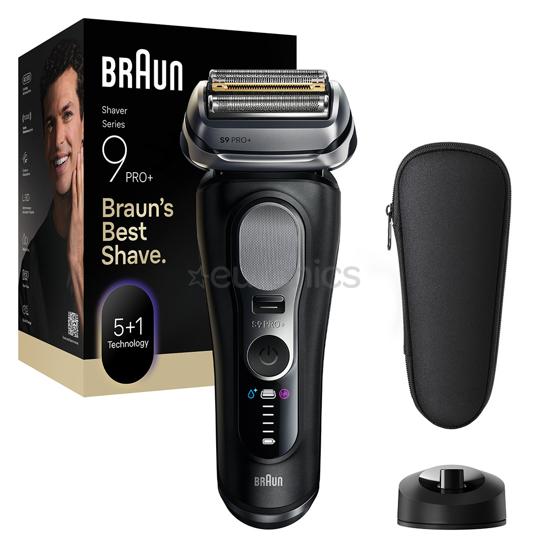Braun Series 9 Pro+, Wet & Dry, must - Pardel