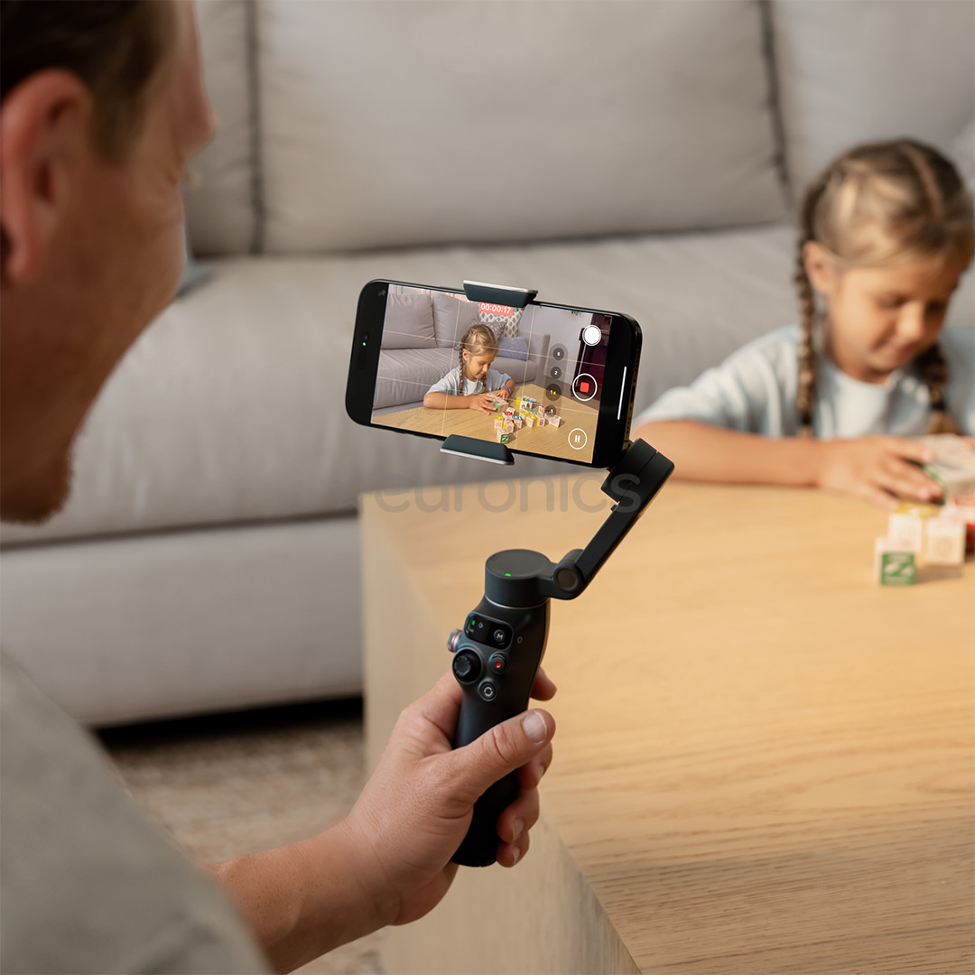 DJI Osmo Mobile 8 Standard Combo, must - Telefoni käsistatiiv