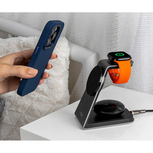 Fixed MagPowerstation Alu, серебристый/черный - Зарядная станция