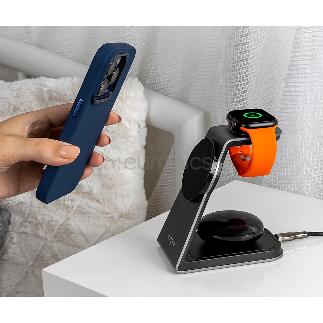 Fixed MagPowerstation Alu, серебристый/черный - Зарядная станция