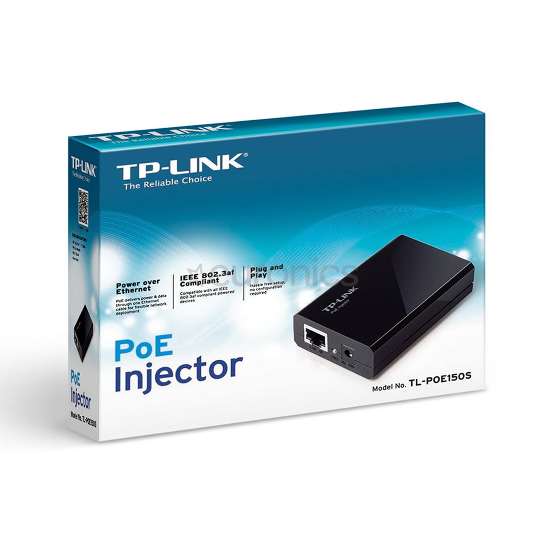 TP-Link TL-POE150S PoE-injektor, IEEE 802.3af, must - PoE adapter