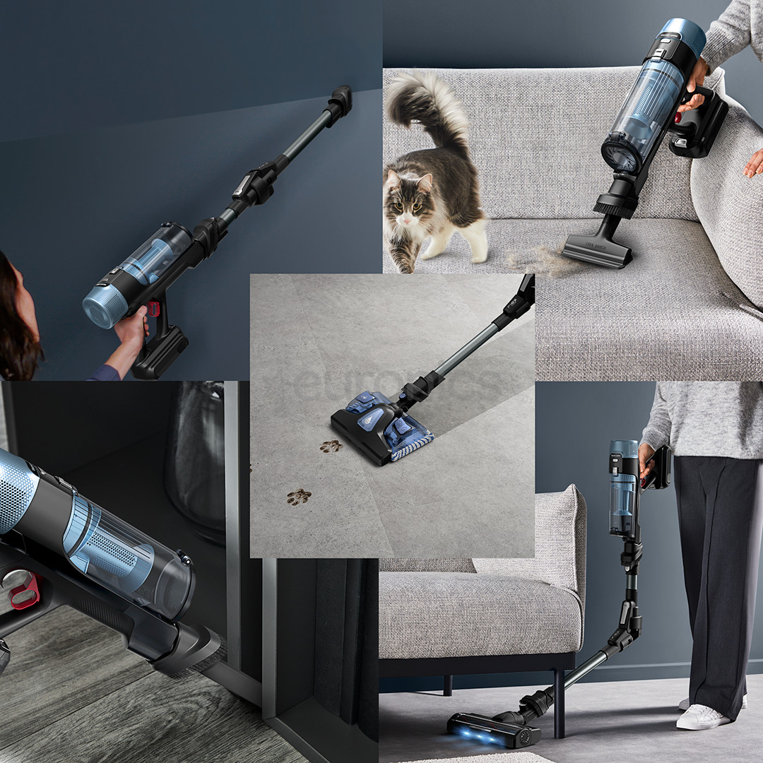 Tefal X-Force Flex 10.80 Animal Aqua, must/sinine - Juhtmevaba varstolmuimeja